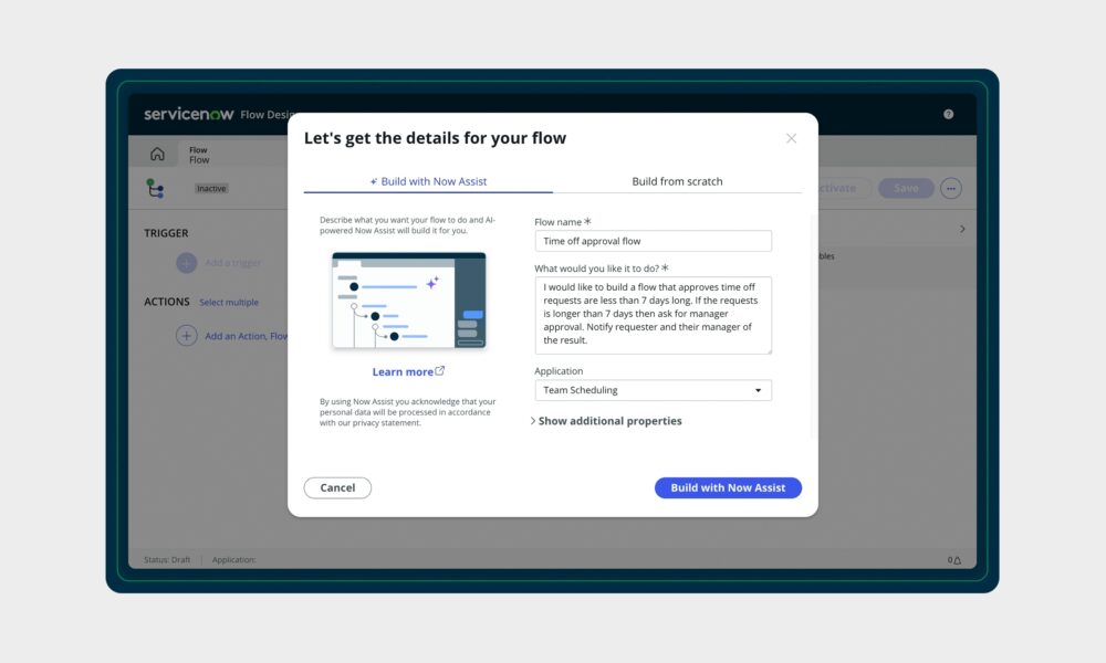 ServiceNow Flow Generation