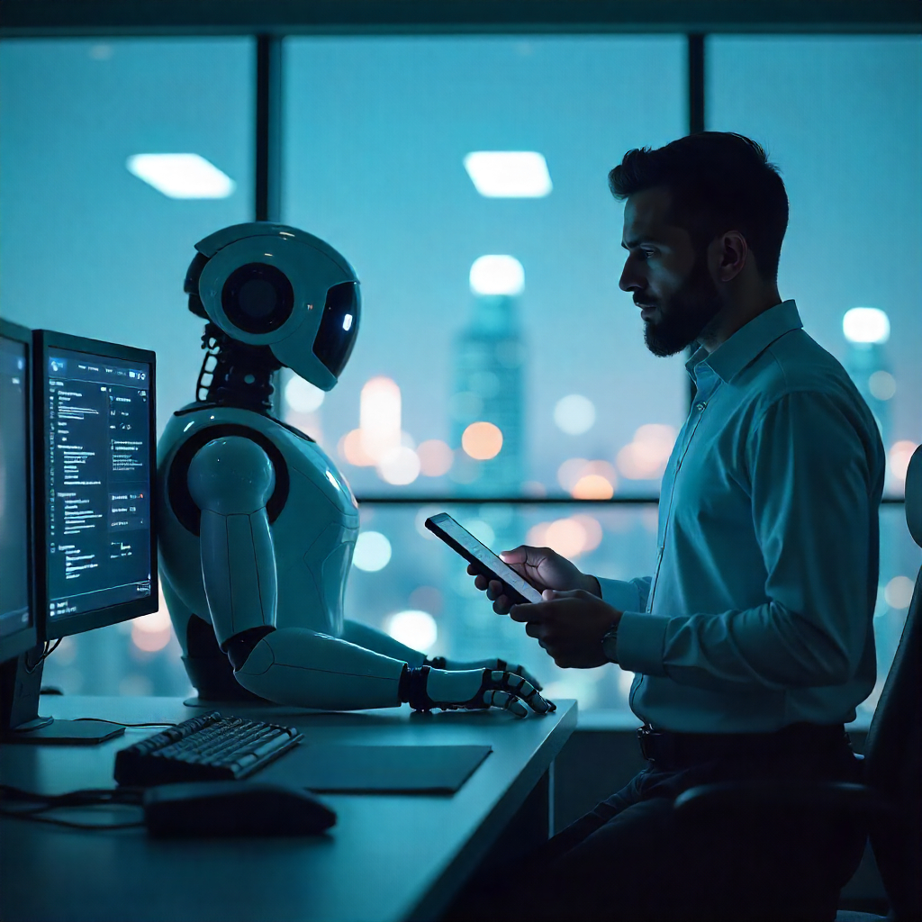Male handling robot and testing it