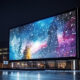 An LED screen located in an urban setting