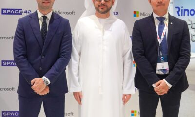 Jad Harake,  ‏Director of Business Strategy at Microsoft, Sulaiman Al Ali, CCO, Space42 and Dr Fan Zhu, SVP, Autonomous Mobility