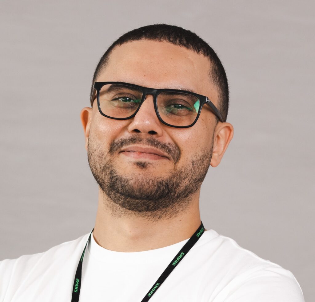 A portrait of Yassine Mannai, associate director sales, Shure MEA