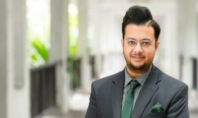 Dr. Sreejit Chakrabarty, Group Head of Technology, AI & Innovation at Fortes Education, in professional attire at the Dubai office.Retry