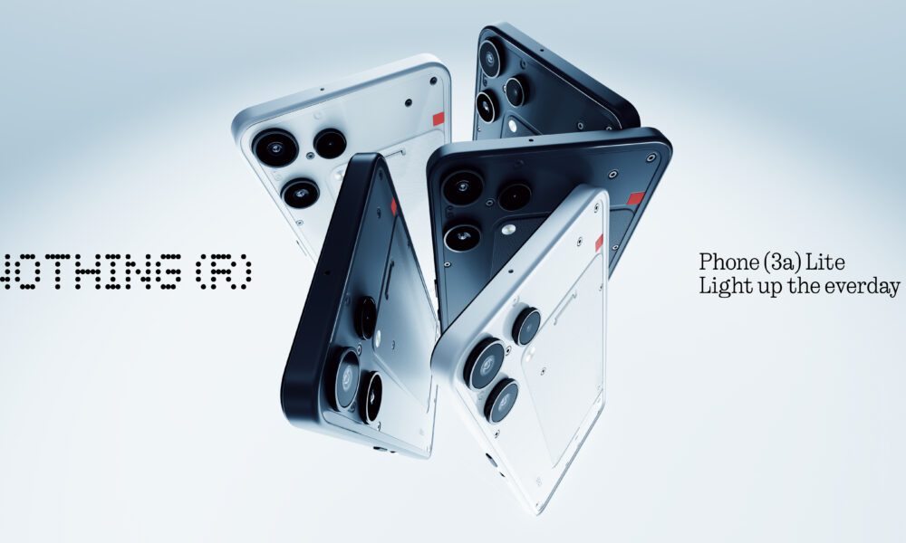 A hero shot of a couple of Nothing Phone (3a) Lite