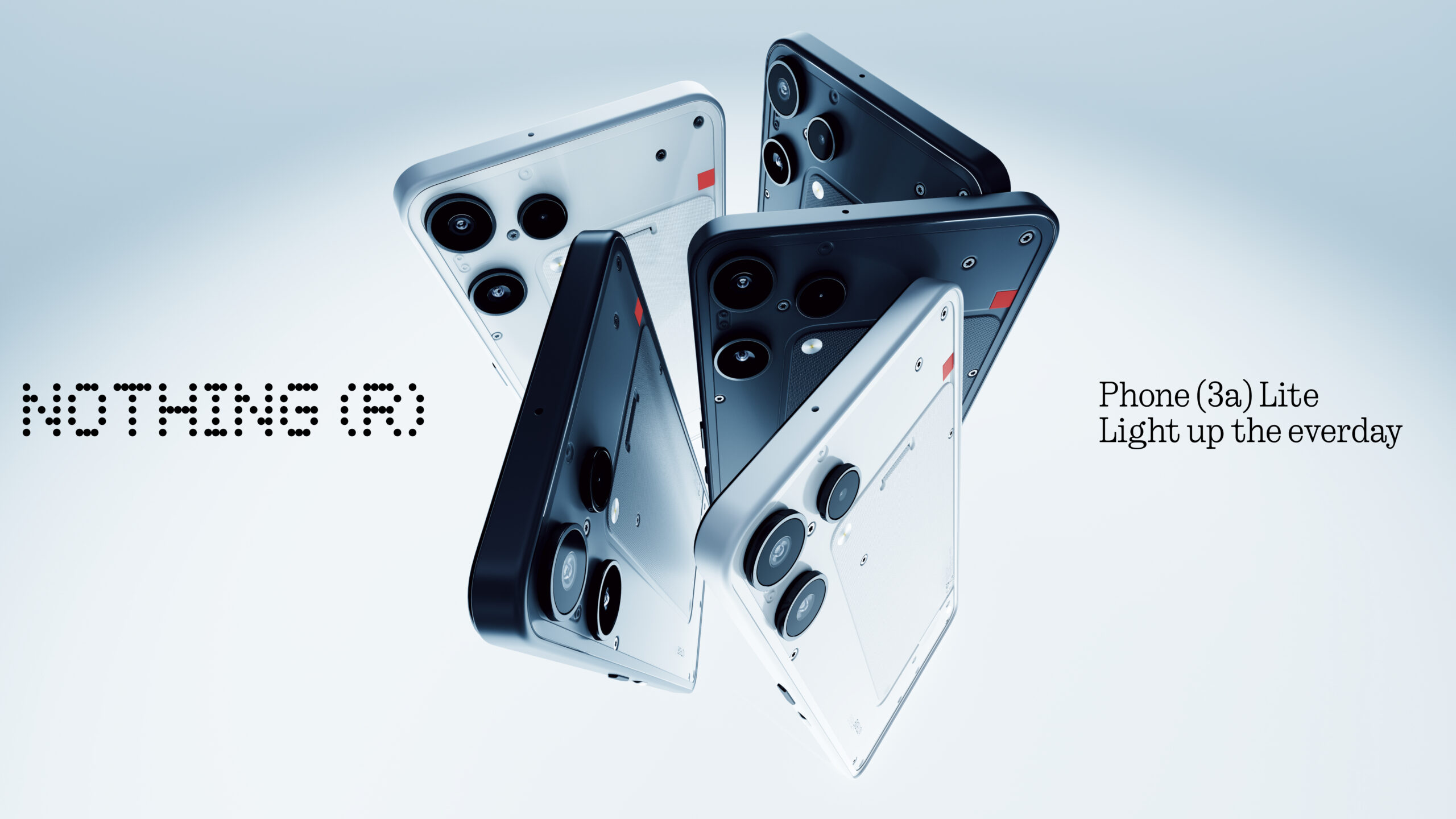 A hero shot of a couple of Nothing Phone (3a) Lite