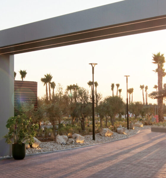 A wide angle shot of The Square by Nad Al Sheba