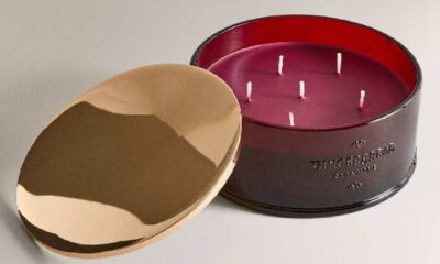 Zara Home Gingerbread scented candle in decorative tin with multiple wicks from festive collection