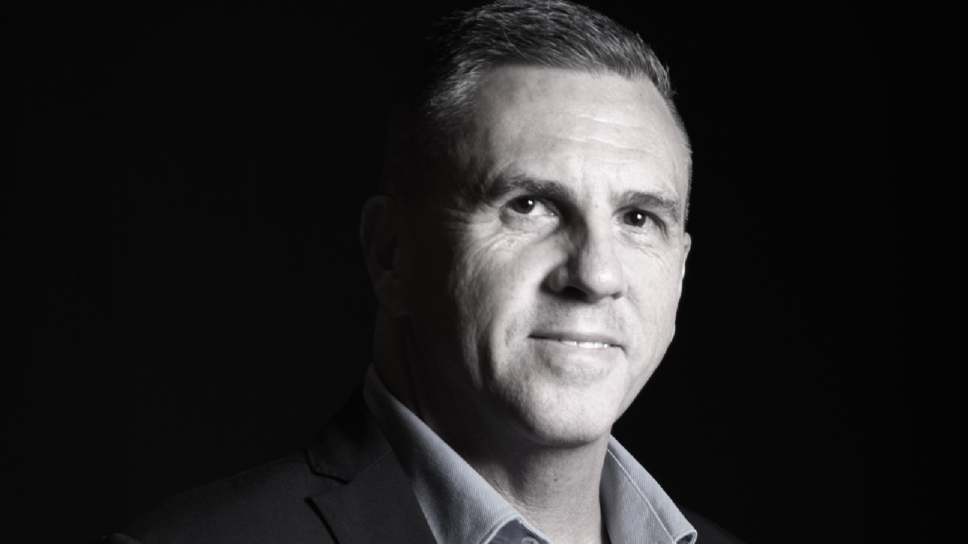 Michael Aldendorff, Managing Director of Sage, professional black and white portrait photograph