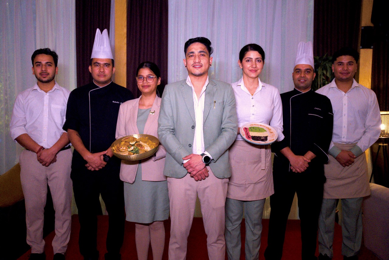 Staff of The Permit Room revealing their new Shawarma Collection for UAE National Day