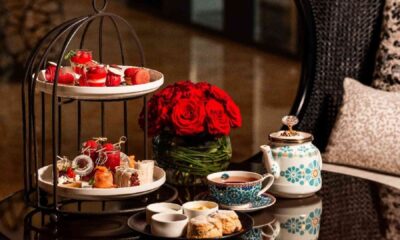 deslicaies of food spread out at Jaddaf Rotana the tea room