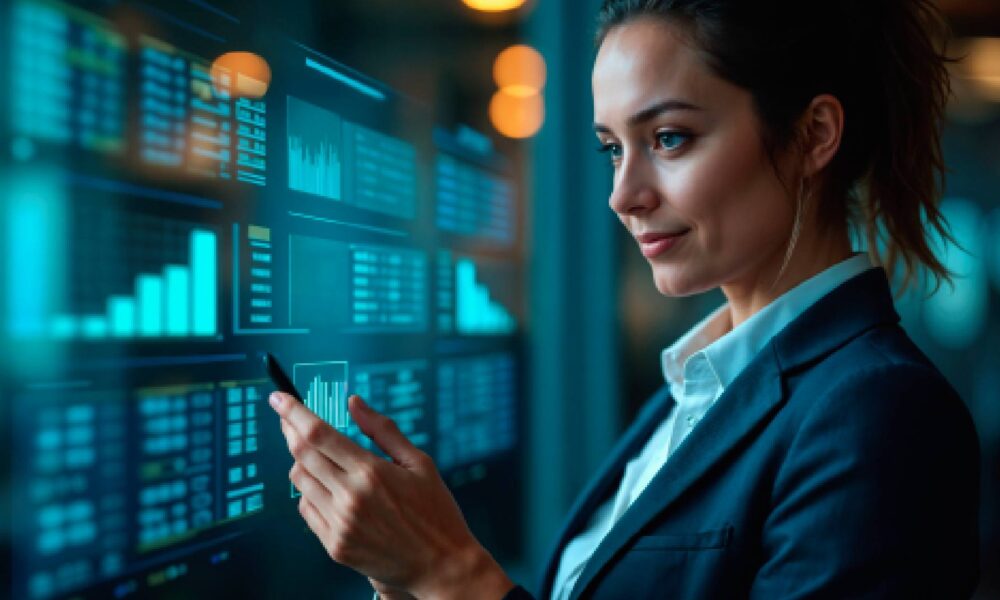 businesswomen analyazing something