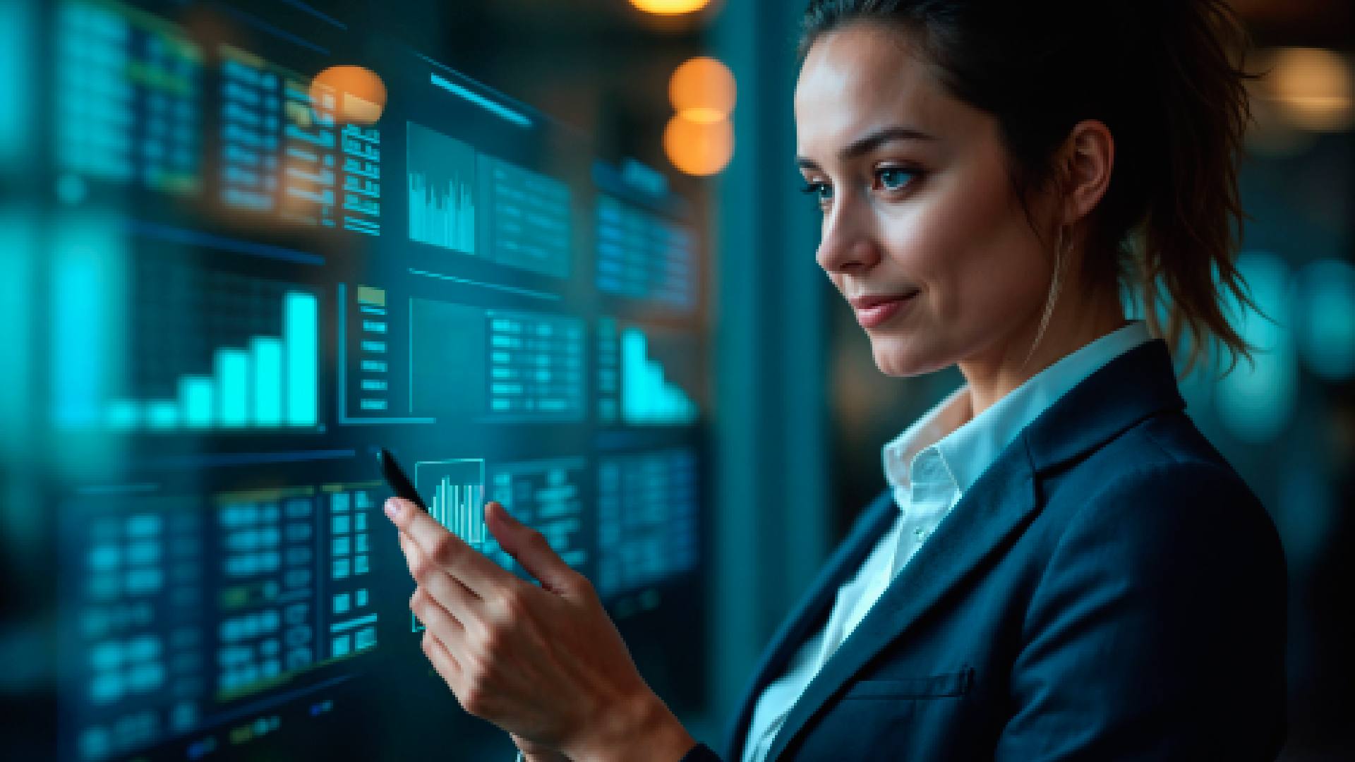 businesswomen analyazing something