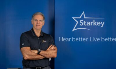 A professional corporate headshot of Giscard Bechara, Regional Director for Middle East & Africa at Starkey Laboratories Inc. He is presented in a modern, well-lit setting, wearing a tailored suit that reflects his leadership role in driving AI-enabled hearing innovation across the MEA region.