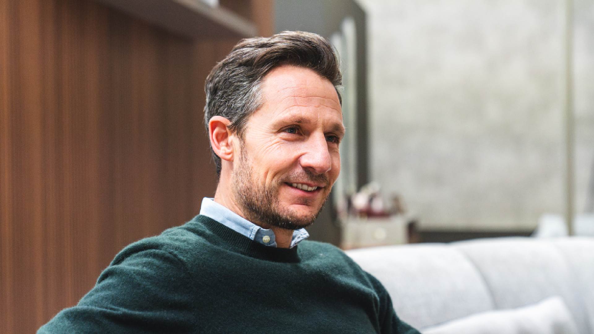 person sitting comfortable and sitting