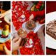 Valentine’s dining experience at Four Points by Sheraton featuring gourmet dishes, wine toast, and chocolate dessert with romantic table décor