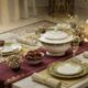 Ramadan dining table set by JASHANMAL featuring elegant dinnerware, dates bowl, lantern, and coordinated table linens for iftar.